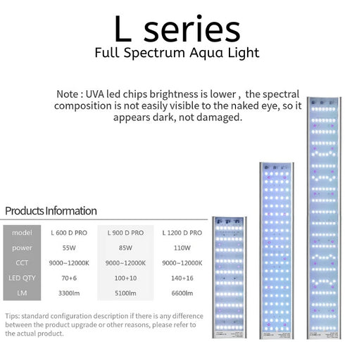 Week Aqua L 1200- Series Pro LED Light 120cm - App Control Full Spectrum For Freshwater